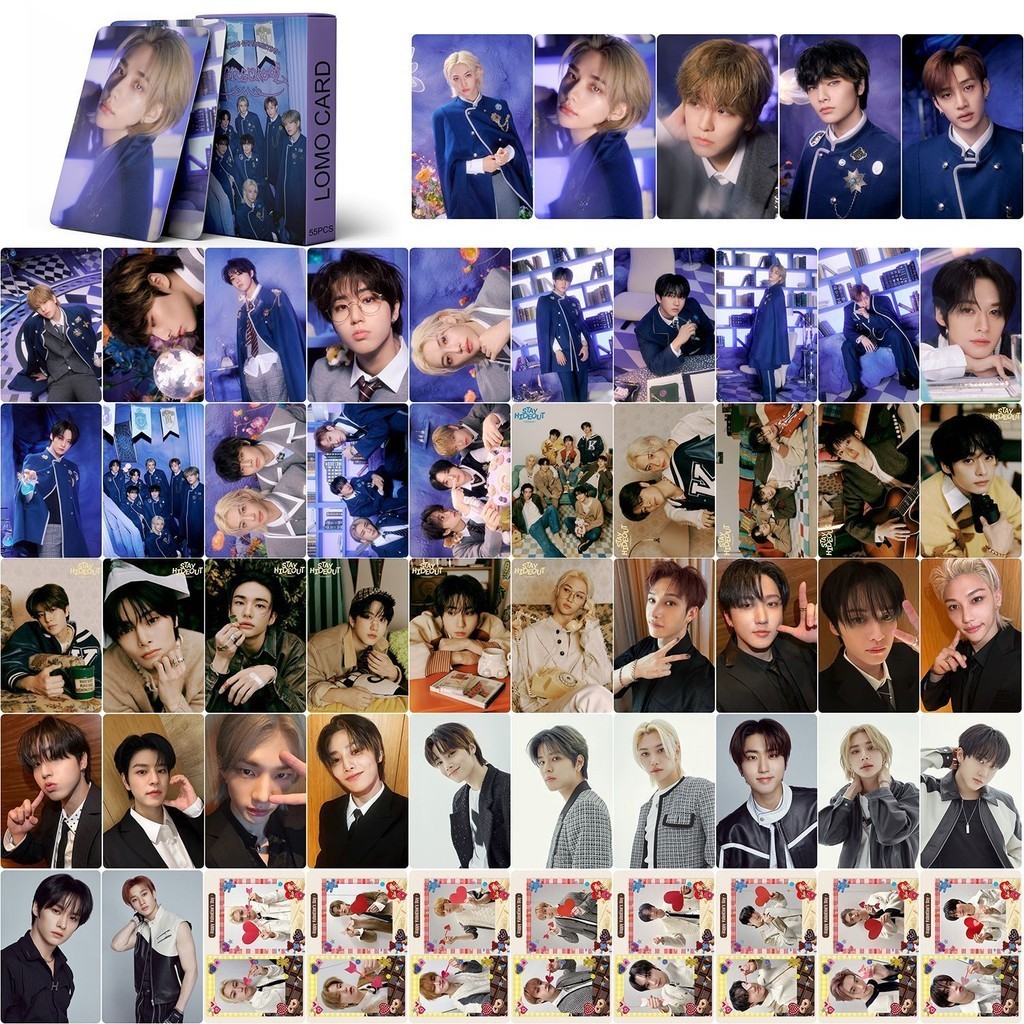 55pcs STRAY KIDS Lomo cards Rock Star FANMEETING SKZ’S MAGIC SCHOOL ...