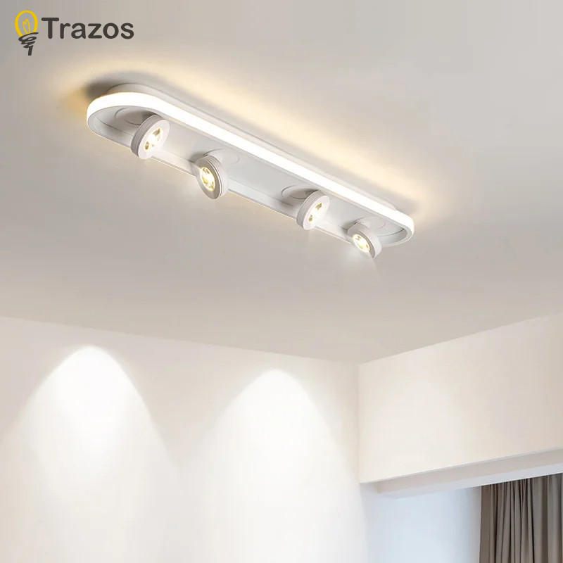 LED Ceiling Spotlight Track Lighting, 2-in-1 Interior Rotating Spot ...
