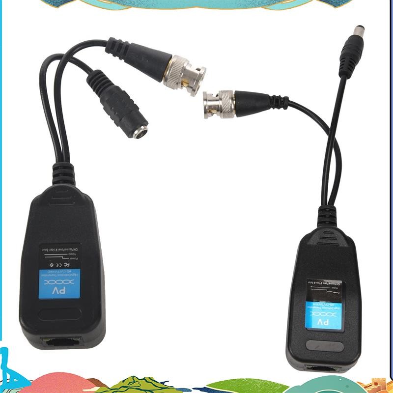 HD-CVI/TVI/AHD Passive Video Balun with Power Connector and RJ45 CAT5 ...