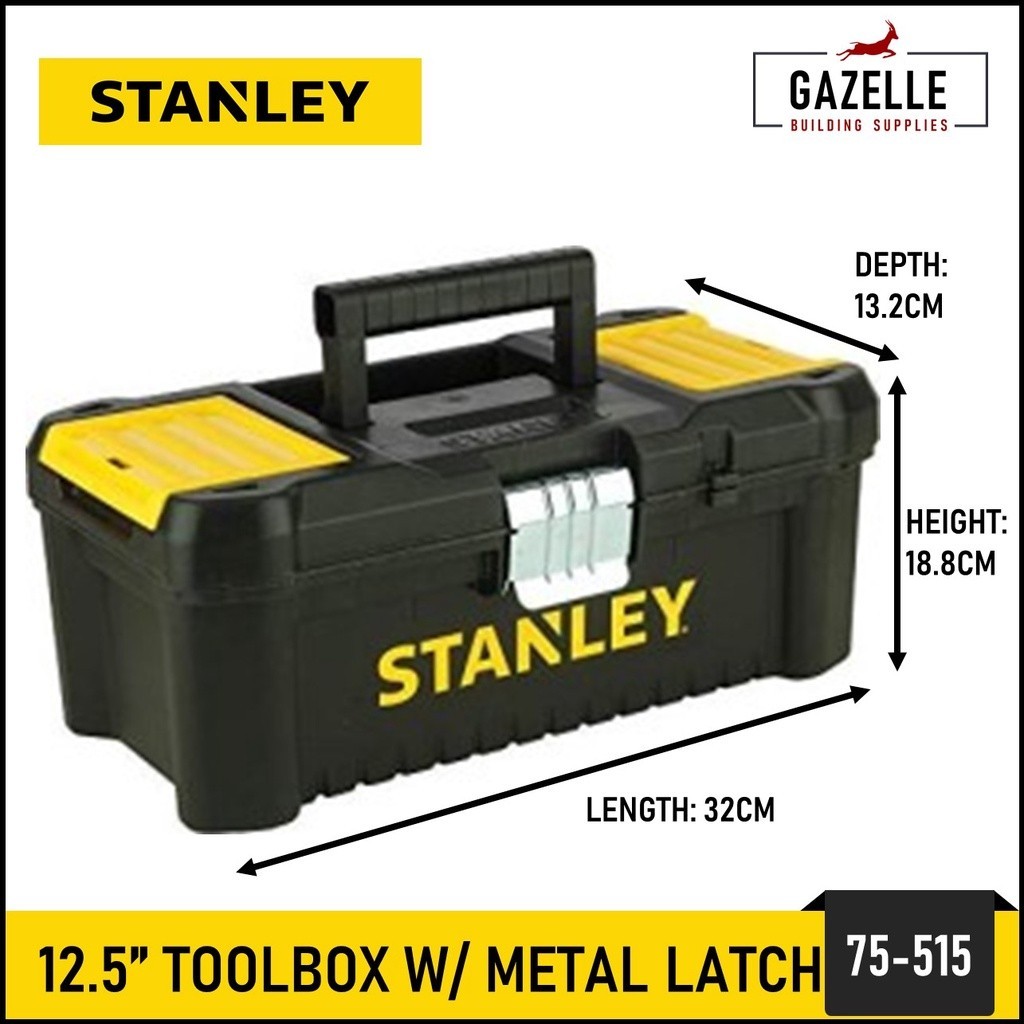 ♞,♘,♙STANLEY Toolbox 12.5 w/ Metal Latch Tool Box