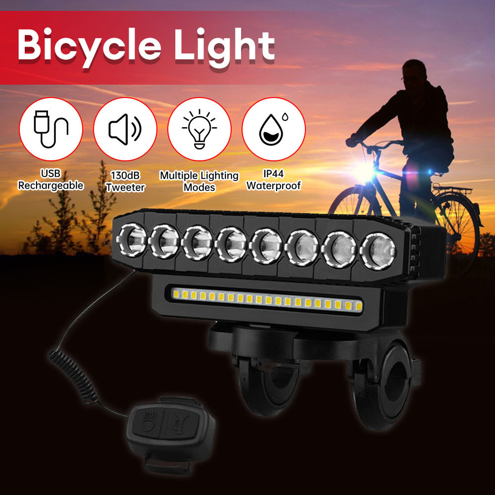 Bike Light Built 4000mah Power Bank Bicycle Light TypeC Rechargeable