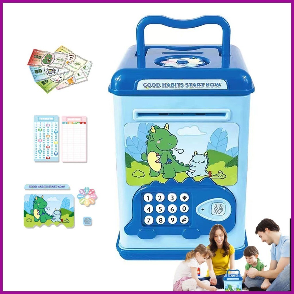 Toy ATM Machine for Kids Lockable ATM Bank Machine Children Money Box ...