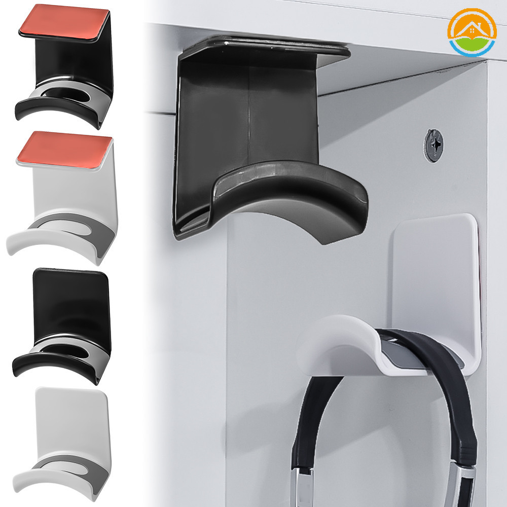 Universal Black Plastic Headphone Holder - Self-adhesive Hanging Game ...