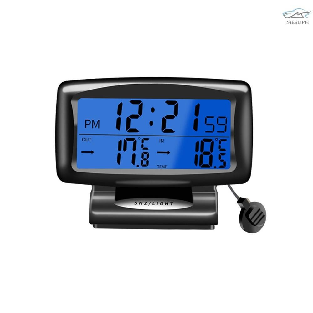 Car Clock Thermometer 2 in 1 Digital Clock & Temperature Meter with ...