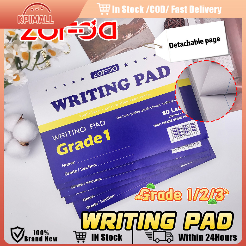 10pcs/set Writing Pad ZOFDA Hardbound Intermediate Pad 80 Sheets Grade1 ...