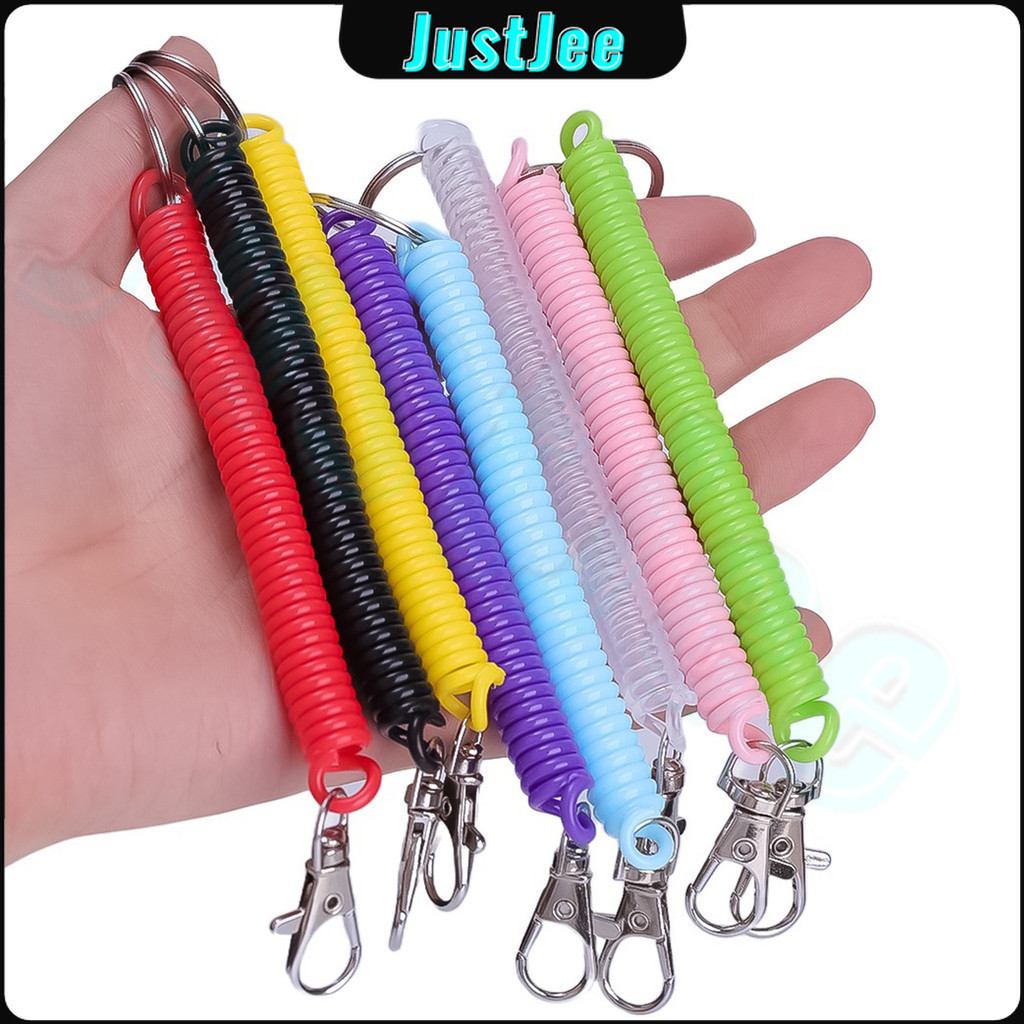 COD Coil Springs Keychain Retractable Spring Coil Leash Cord Safety ...