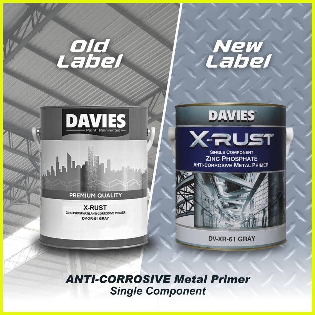 Davies XRust (Metal Zinc Phosphate AntiCorrosive Primer) 1L Shopee