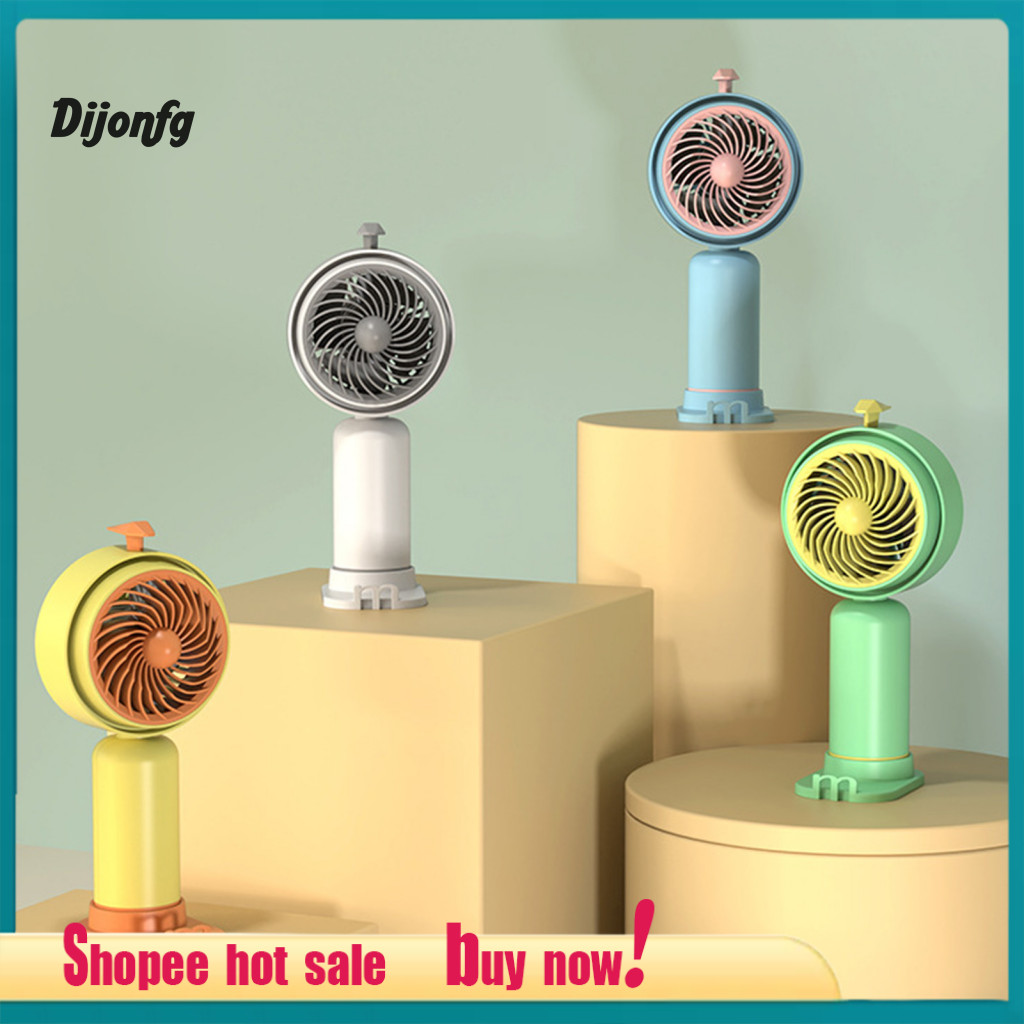Dj Mini Cooling Fan with Phone Holder Low Noise Rechargeable Plastic Cute Cooler Heat