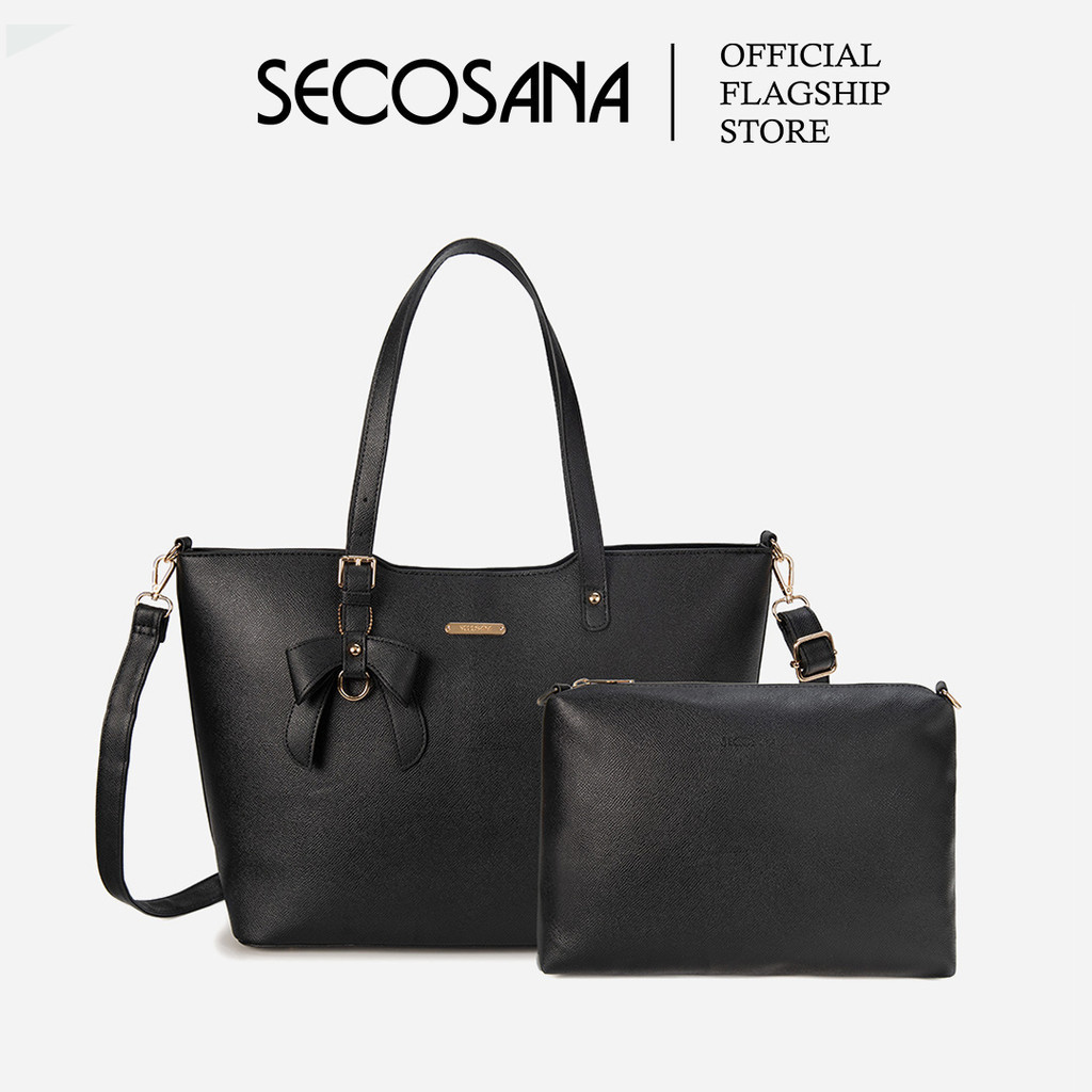 SECOSANA Nincey Plain Tote Bag 2 in 1 Collection Shopee Philippines