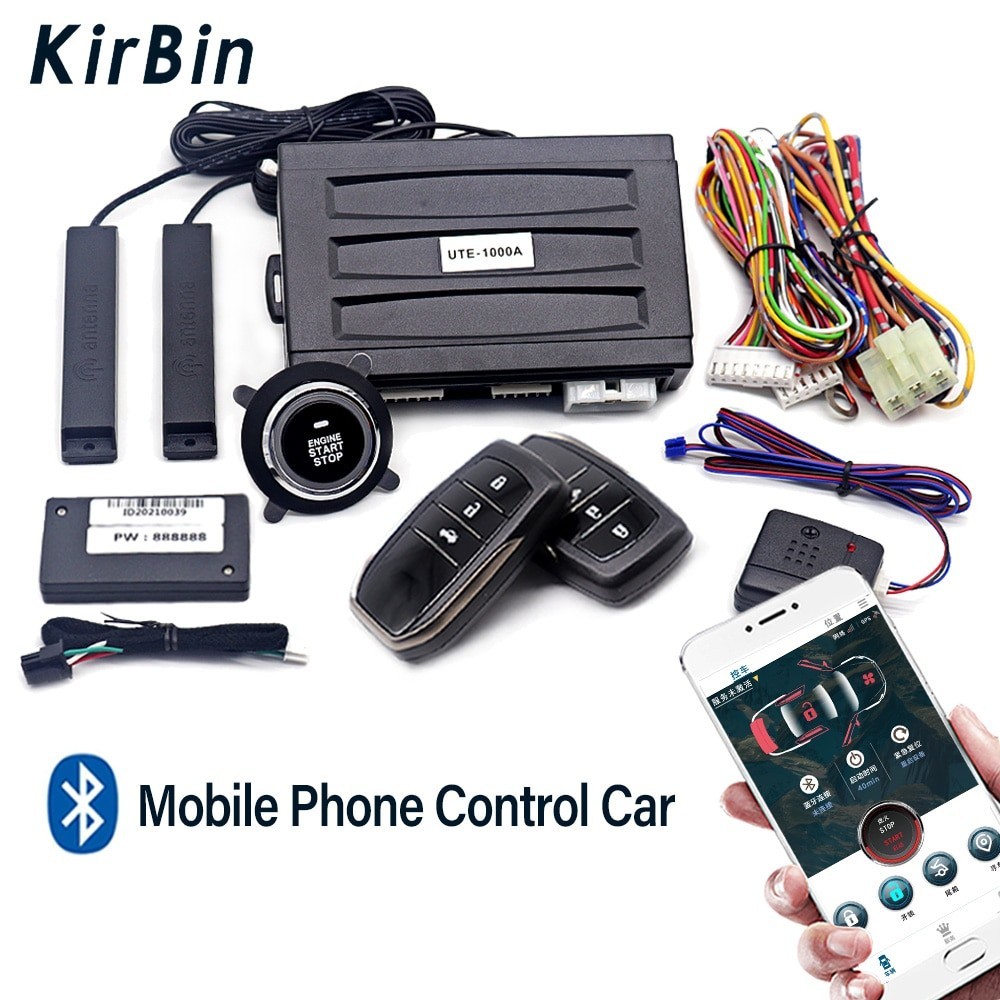br Car Alarm With Autostart Push One Button Auto Start Stop Keyless ...