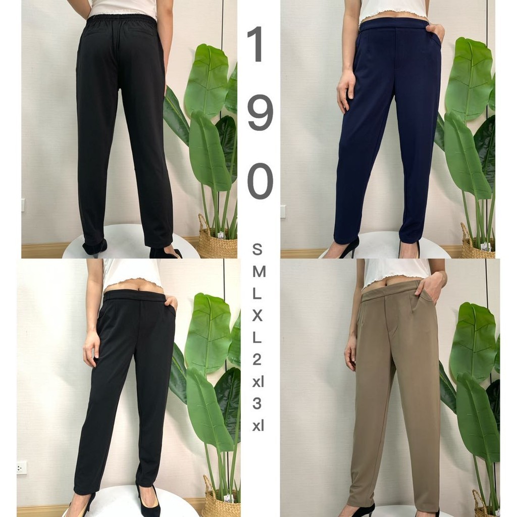 Womens Office Slacks Elastic Waist Garterize Good.quality Garterize ...