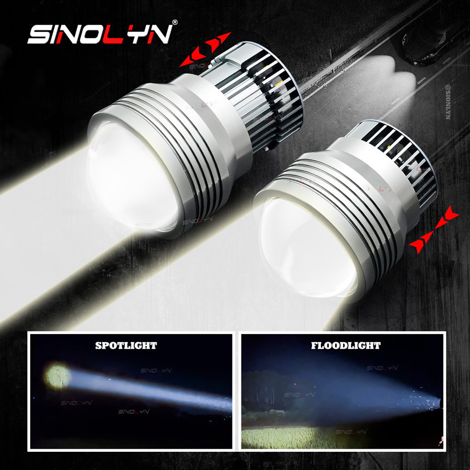 Sinolyn 81000LM LED Mini Driving Light Retractable Spotlight Floodlight ...