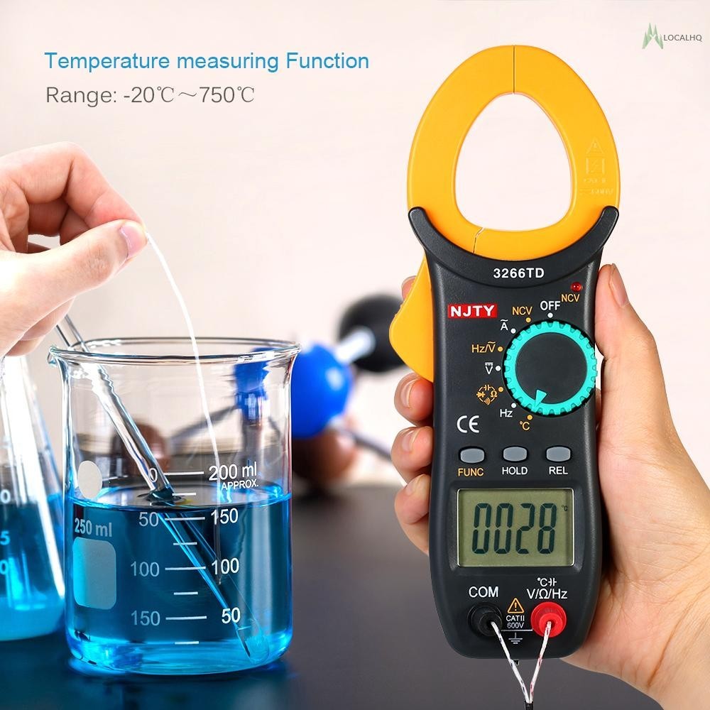 ST181 Digital Clamp Meter Multimeter - AC/DC Volt, Amp, Ohm, Capacitance - Auto Range LCD Handheld