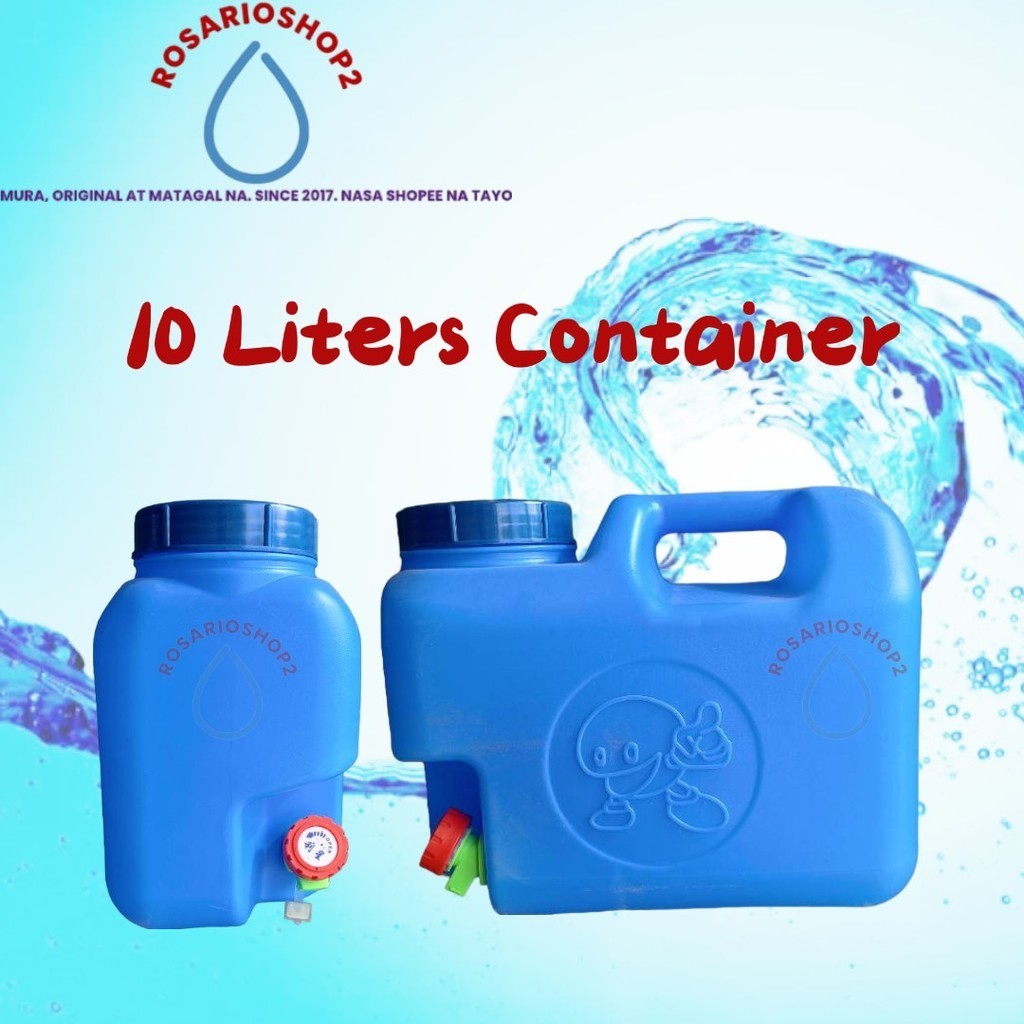 2.5 Gallon / 10L Slim MINI Water Container Jug Pitcher with Faucet ...
