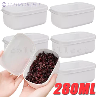 10pcs 250ml Mini Plastic Crisper Square Food Container Kitchen