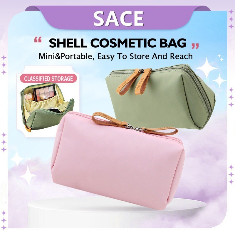Cosmetic Bag Makeup Pouch Organizer Shell Waterproof Portable Make Up ...