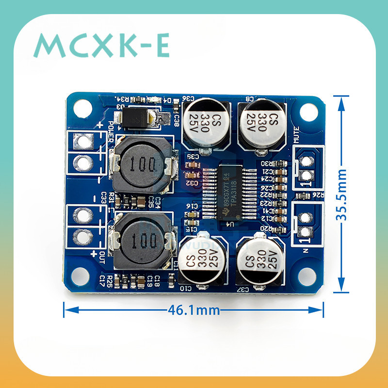 Produktbild von ANGEEK TPA3118 PBTL Mono 60W Digital Audio Verstärker Board – Für Arduino & DIY-Lautsprecher, 4–8 Ohm