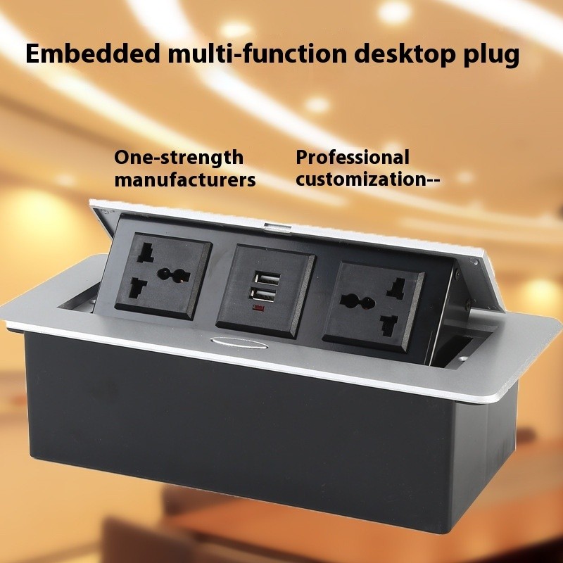 Conference Desktop Socket Power Plug Pop-Up Multi-Function Universal ...