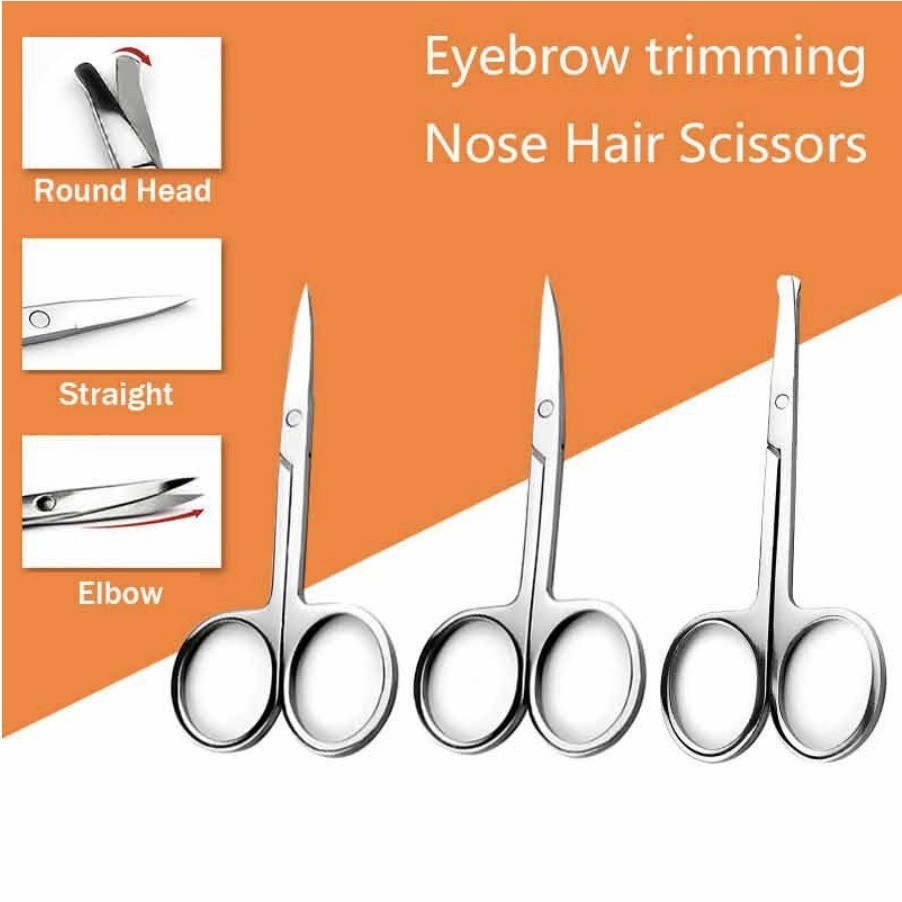 Groovy Professional Stainless Rounded Tip Safety Trimming Scissors Nose ...