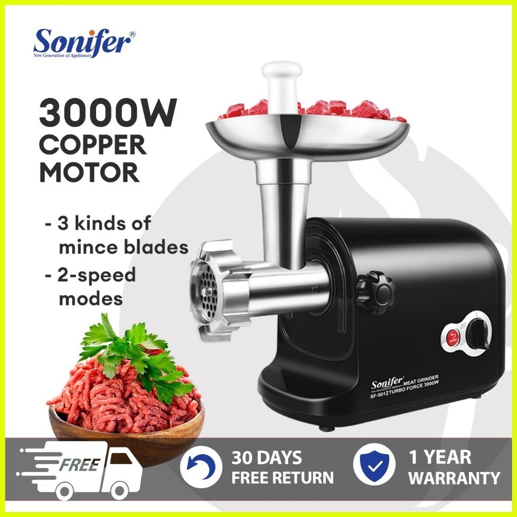 ♞Sonifer Electric Meat Grinder Heavy Duty Electric food processor Home