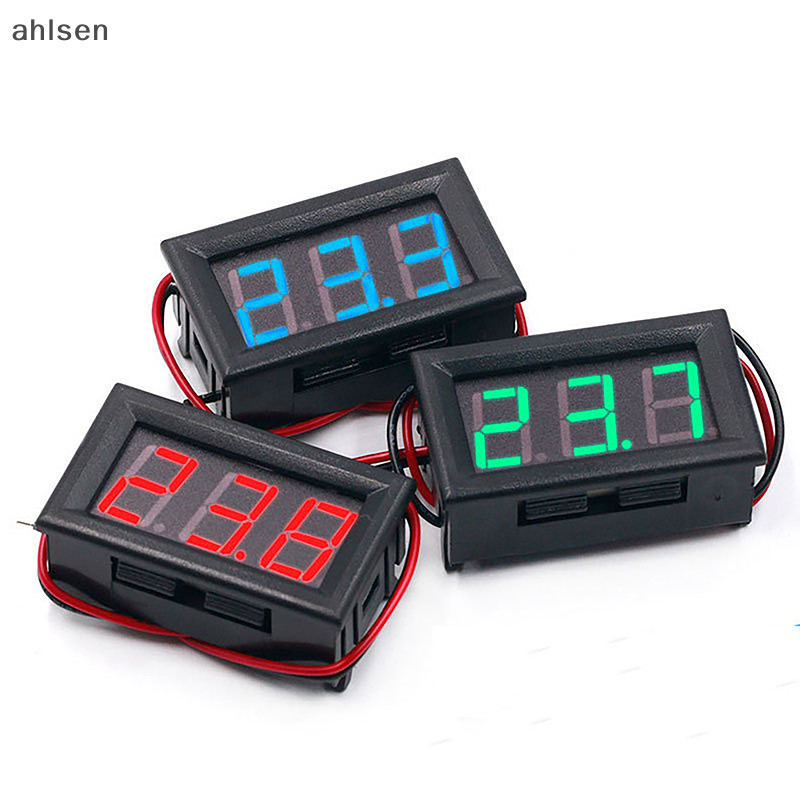 ahlsen Digital Voltmeter 2wire DC 5V To 120V Voltage Digital Display