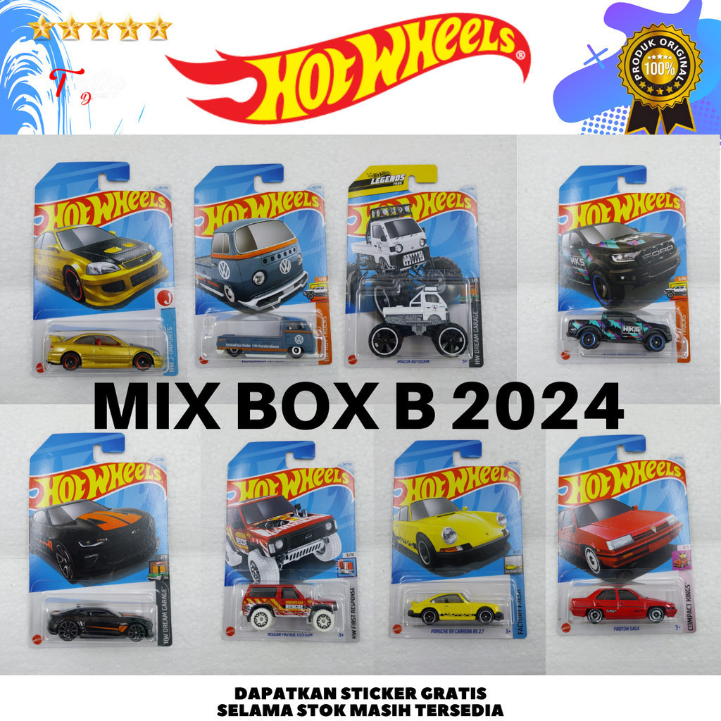 Hot Wheels Variant Box B 2024 Free To Choose Real Car Original | Shopee ...