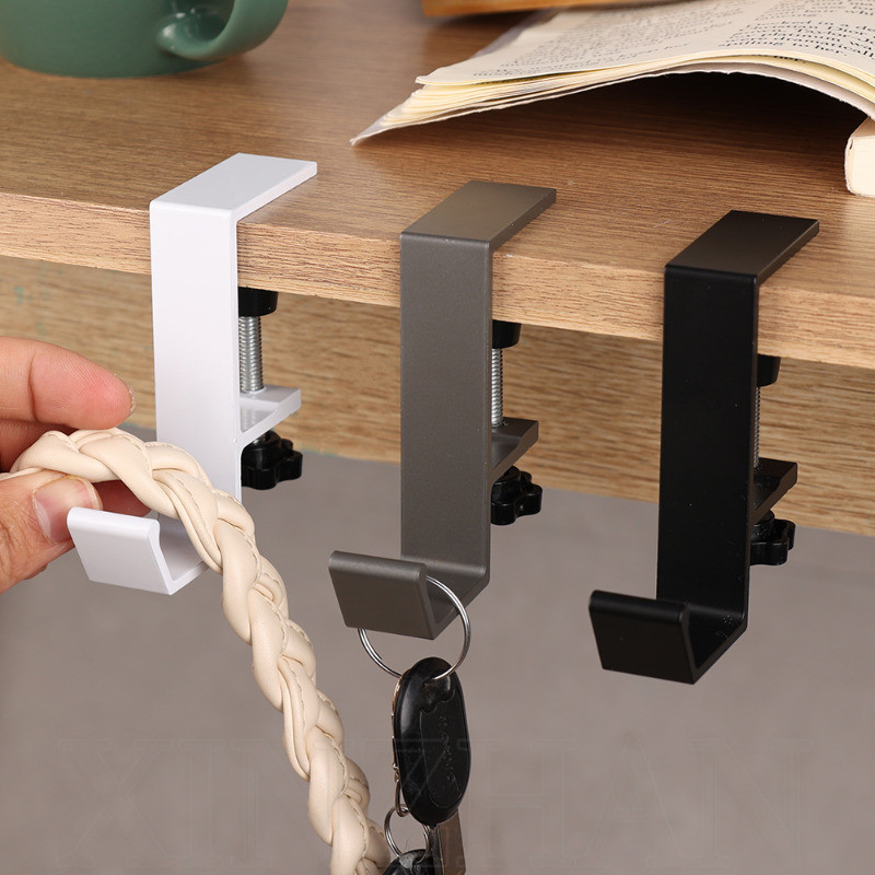 Multifunctional Punch-Free Storage Rack - Adjustable Table Fixing Hooks ...