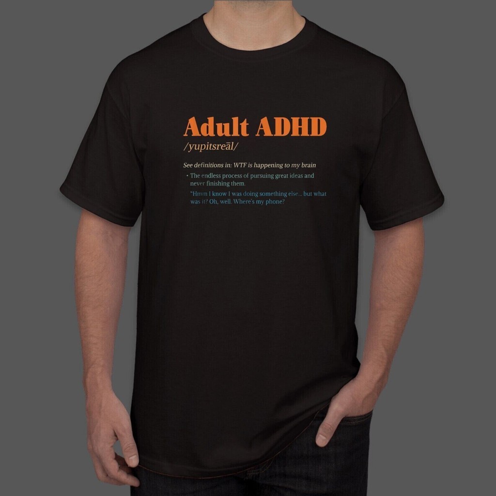Adult Adhd Definition Funny Adhd Awareness Tee T-Shirt | Shopee Philippines