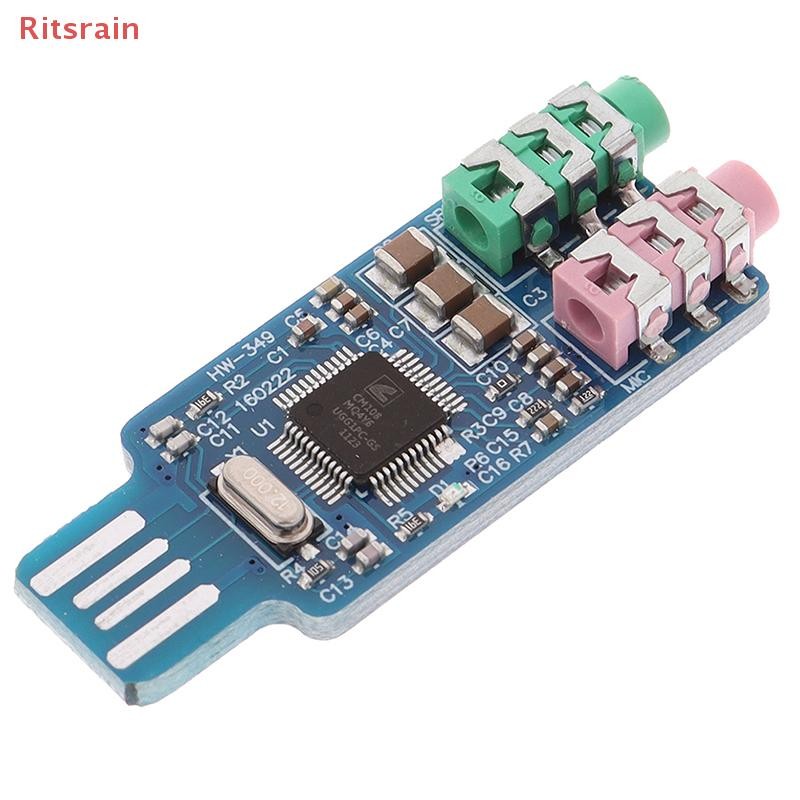 Ritsrain CM108 USB Drive Free USB Sound Card Laptop Computer External ...
