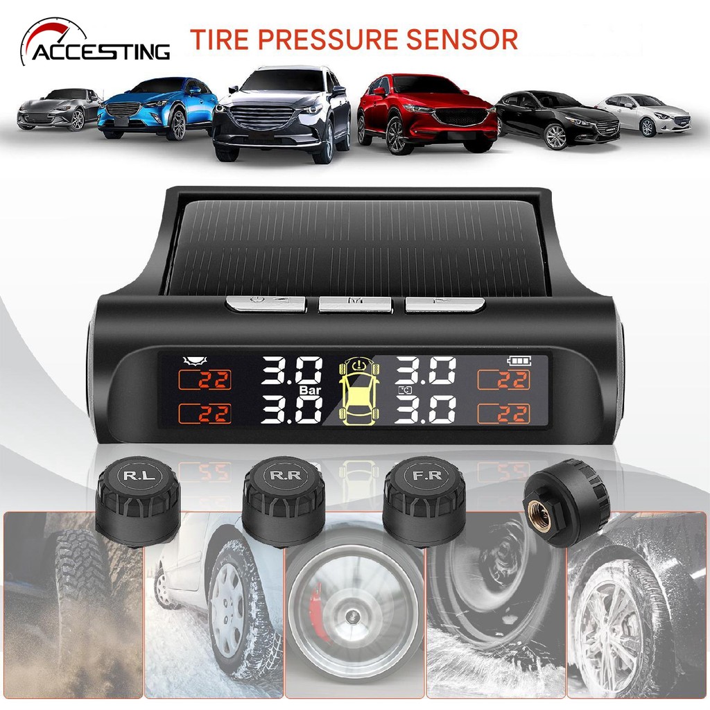 【high quality】TPMS Wireless Tire Pressure Monitoring System Solar Car ...
