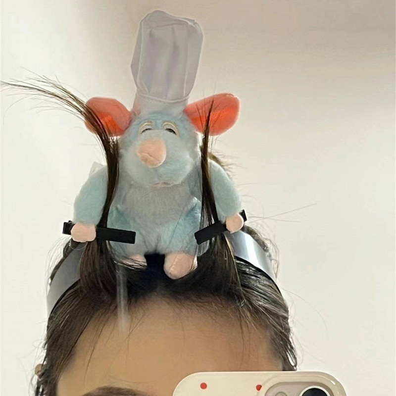 TikTok's ratatouille headband plush doll peripheral headband female ...