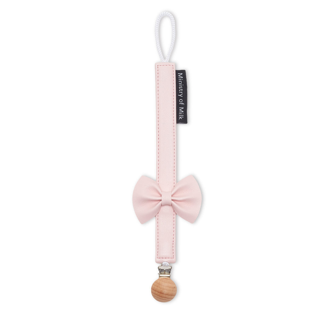Ministry of Milk® Bow Pacifier Clip Baby Pink | Shopee Philippines