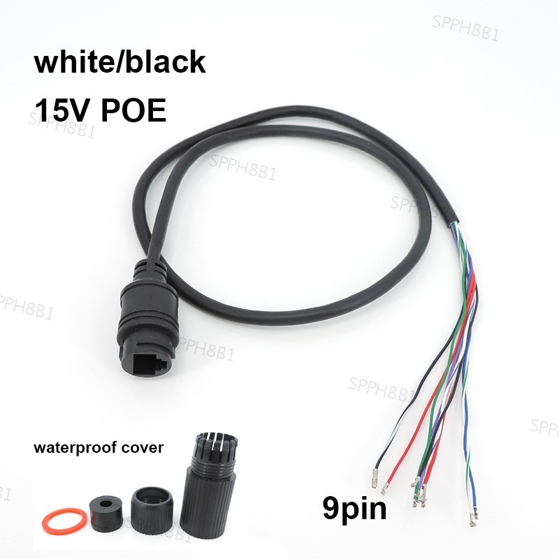 15V 9pin 9 core RJ45 Network Cable POE Network Port wire power single ...