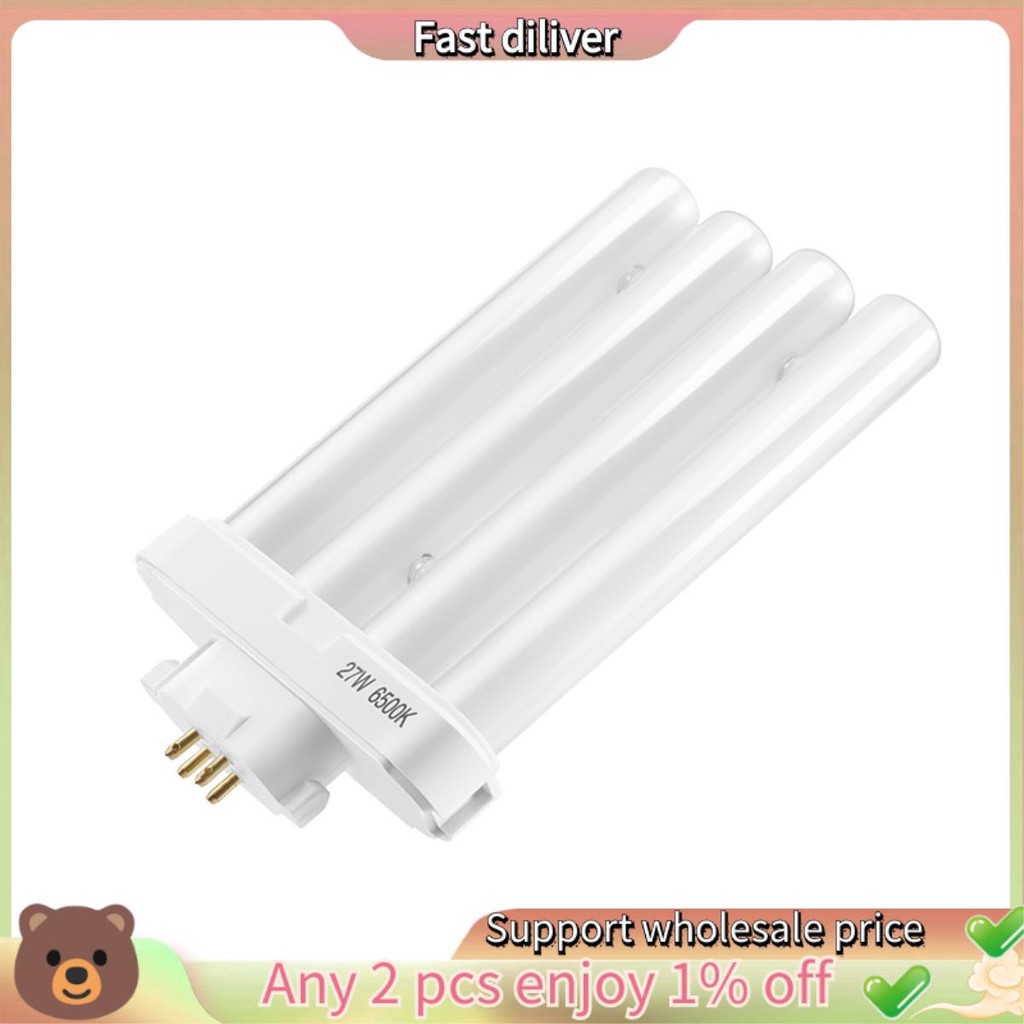In stock-220V 27W 4 Pin Rows 6500K Double-H Quad Tube Compact ...