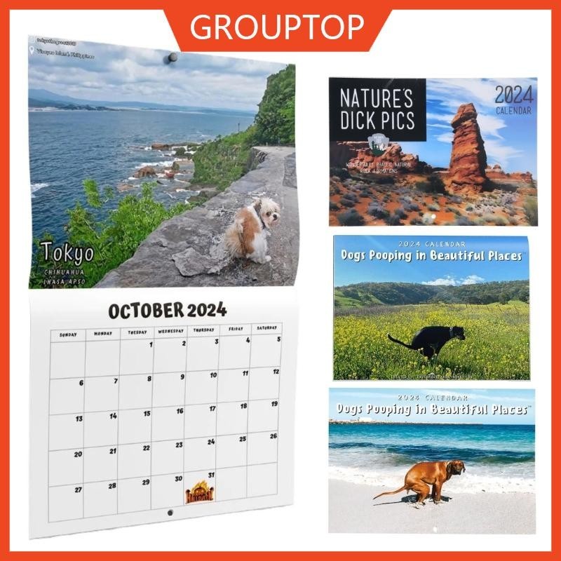 GROUP Dog Pooping Wall Calendar -Funny Pooches with Beautiful Places ...