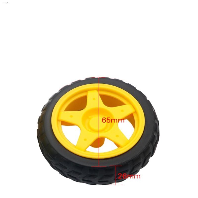 ㄖSmart Car Tire Without Liner Rubber Wheel Chassis Wheel Compatible