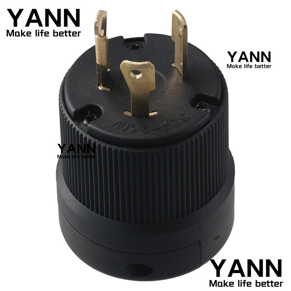 YANN1 Generator Plug, 3.15 x 2.76 x 2.76 Inches 3-Prong Locking Male ...