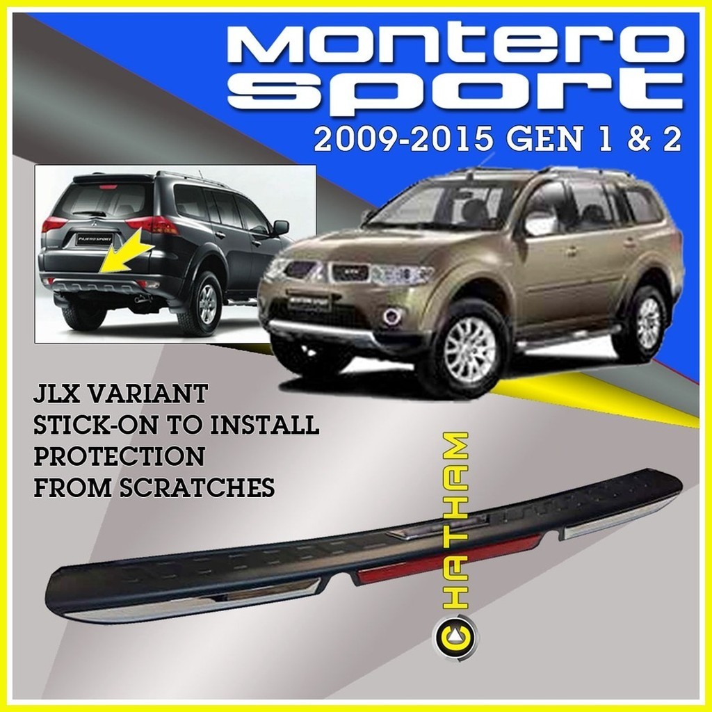 ♞Rear Bumper Guard for Montero Sport 2009 2015 ( Gen1 and Gen2 ) GLX