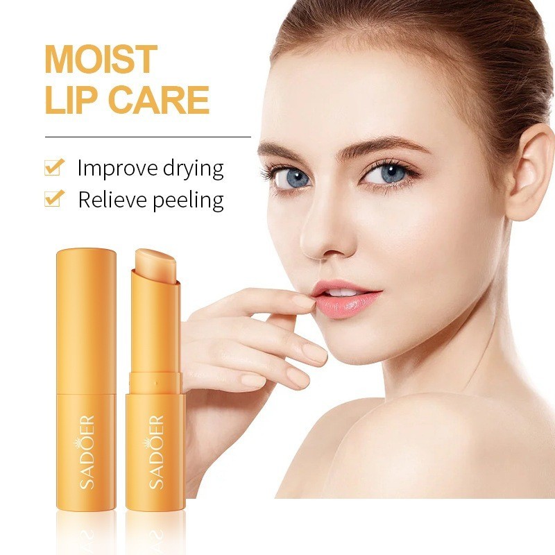 SADOER Squalene Vitamin C Moisturizing Lip Balm Fresh Orange Essence ...