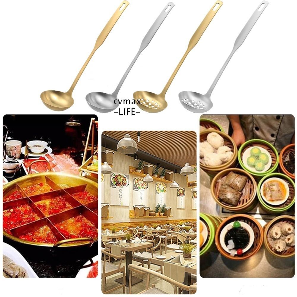 CYMX 4Pcs Soup Ladles, 10 Inch Stainless Steel Gravy Ladle, Durable