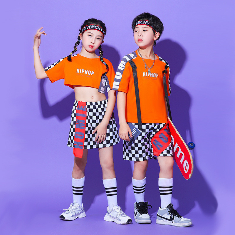 Children's performance clothing, street dance suit, boy's hip-hop ...