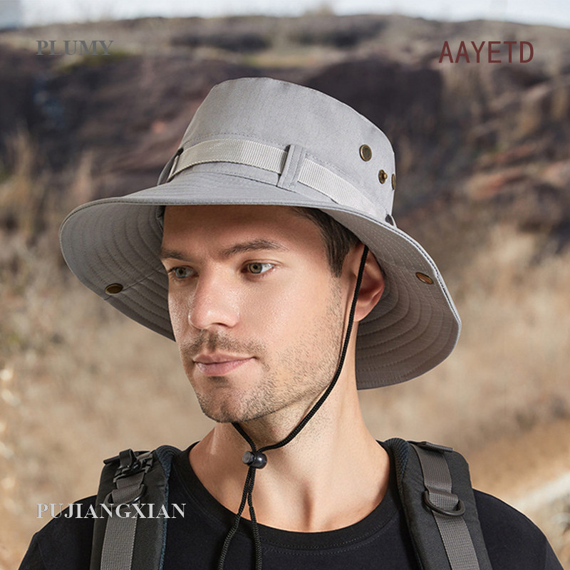 PUJIANGXIAN Breathable Outdoor Waway Cap For Men Fishing Wide Brim ...