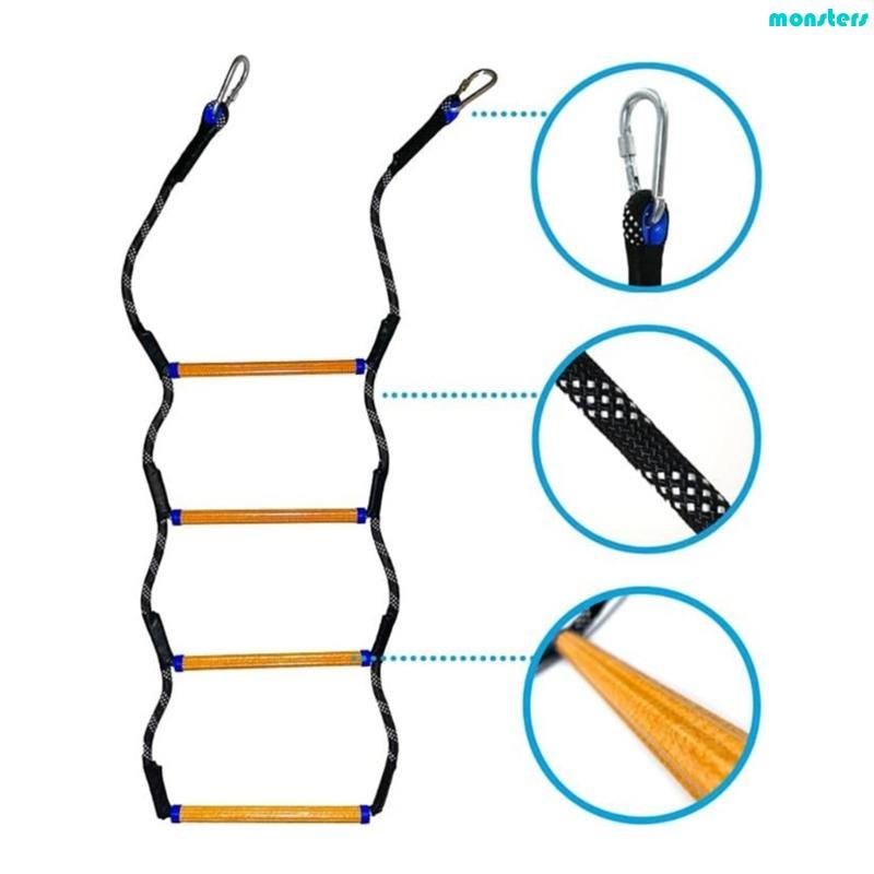 mm Rope Ladder for Boat Boat Ladders Folding Removable 4-Steps Boat ...