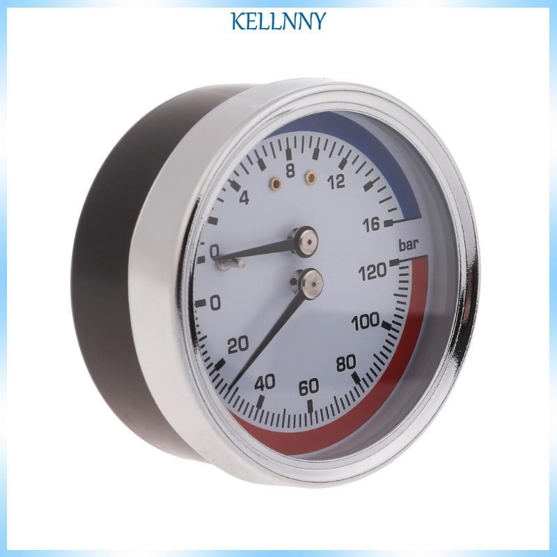 Kellnny Thermal Pressure Gauge Thermo-manometer Boiler Temperature