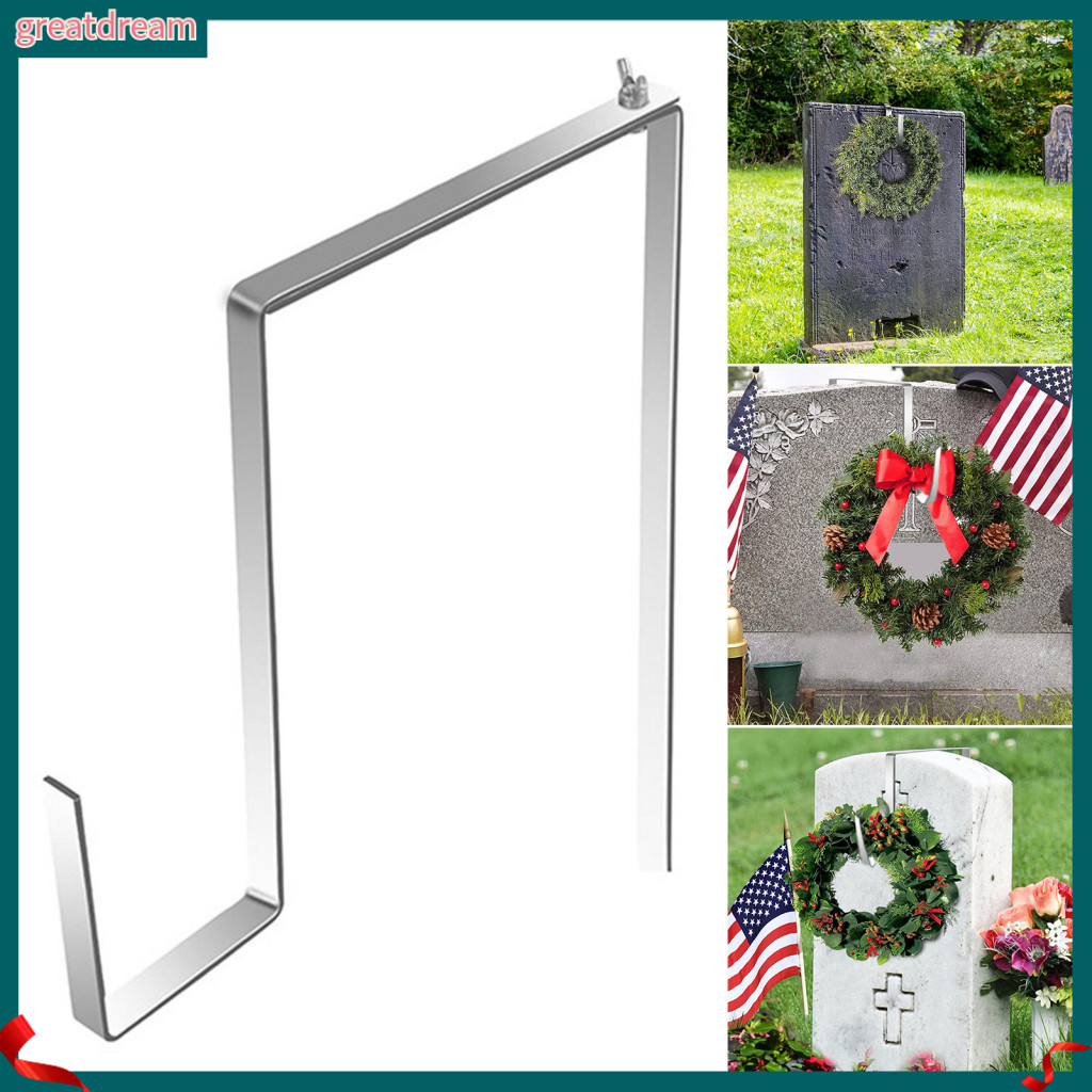 greatdream Adjustable Tombstone Wreath Holder Loadbearing Cemetery