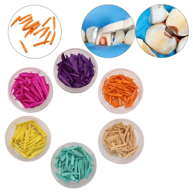 50Pcs/box Dental Wedges Specially Treated Tip Disposable Dental Matrix ...