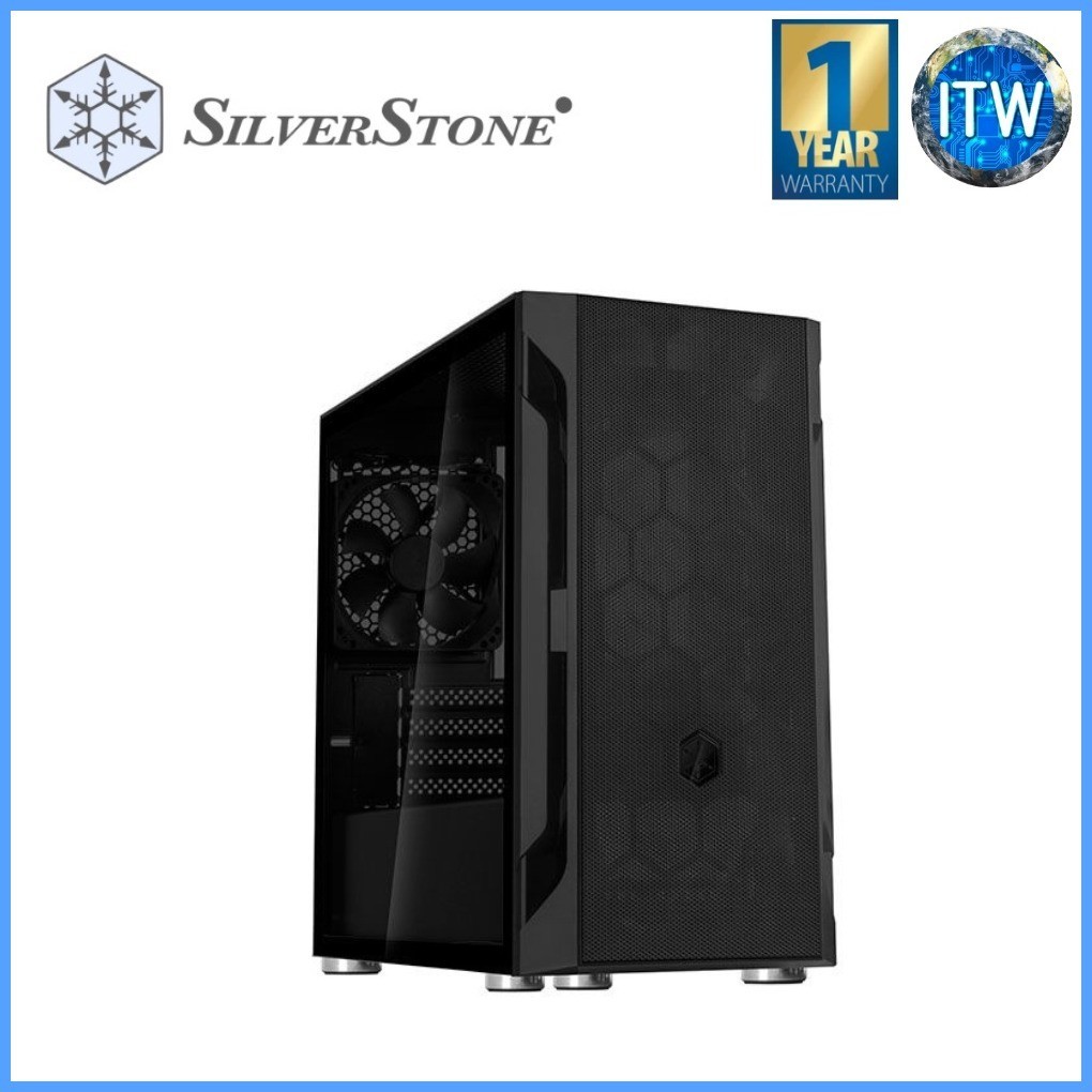 SilverStone FARA H1M - Black, Tempered-Glass, Mid-Tower Micro-ATX PC ...