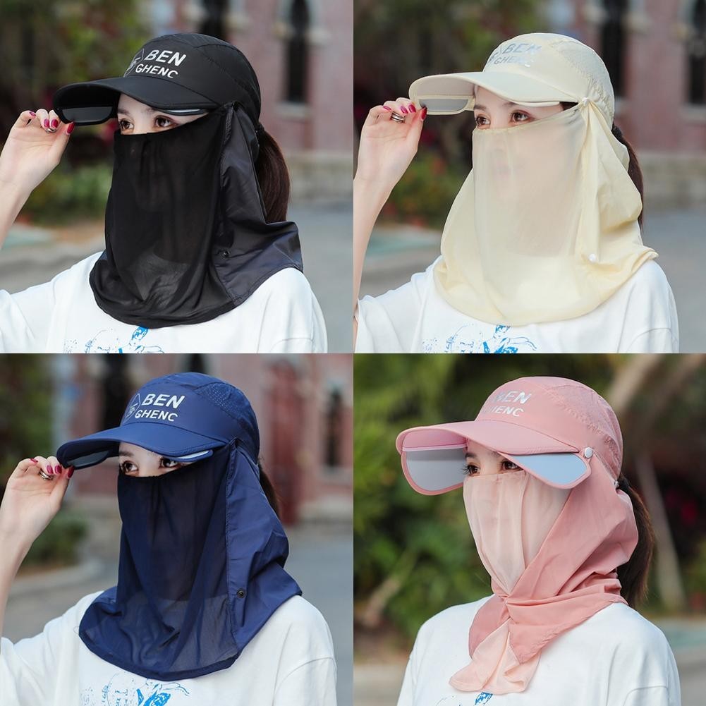 Summer FullFace Sun Protection Hat AntiUv WideBrimmed Hat Breathable