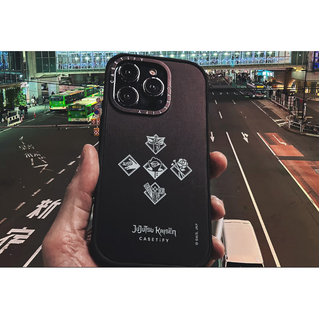 CASECASE X Jujutsu Kaisen Logo Magnetic suction Matte Black&Sliver