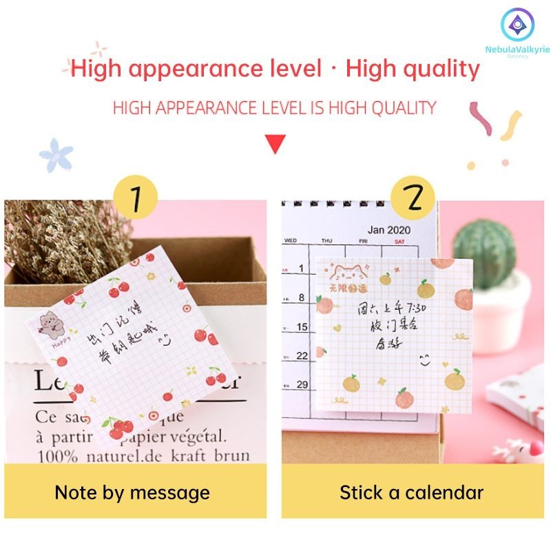 NVE Creative Post-it Sticker Cute Fruit Memo Sticker Student Ins Memos ...